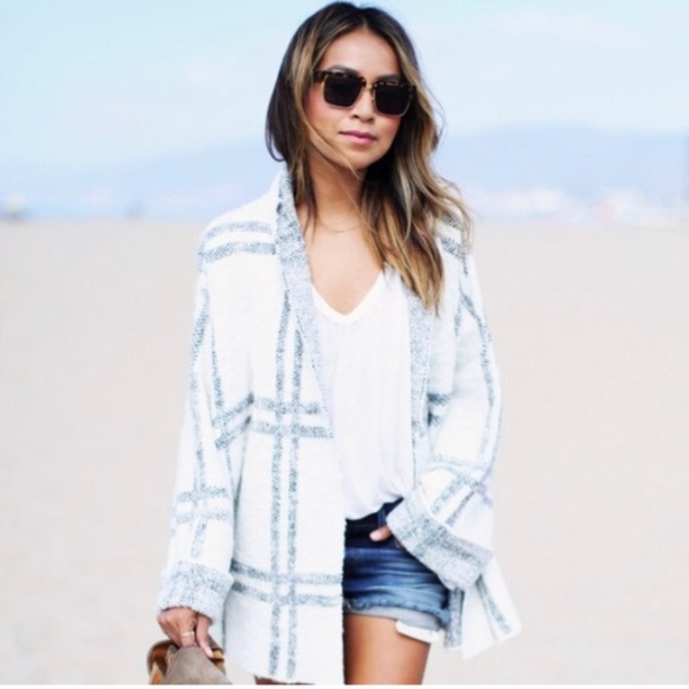 Free People window pane cardigan